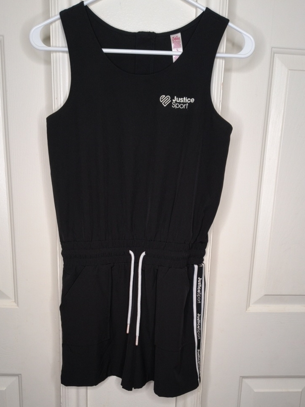 Justice Black Sleeveless Athletic Romper